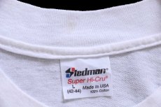 画像4: 90s USA製 Hog Wild over Chiles ピッグ トウガラシ アート コットンTシャツ 白 L (4)