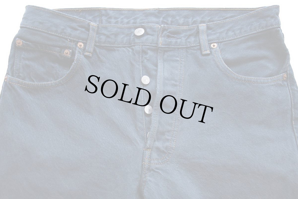 画像4: 90s USA製 Levi'sリーバイス 501 後染め カラーデニムパンツ 紺 W32 (4)