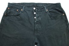 画像4: メキシコ製 Levi'sリーバイス 501 後染め ブラック デニムパンツ フェード w38★SDP3244 (4)