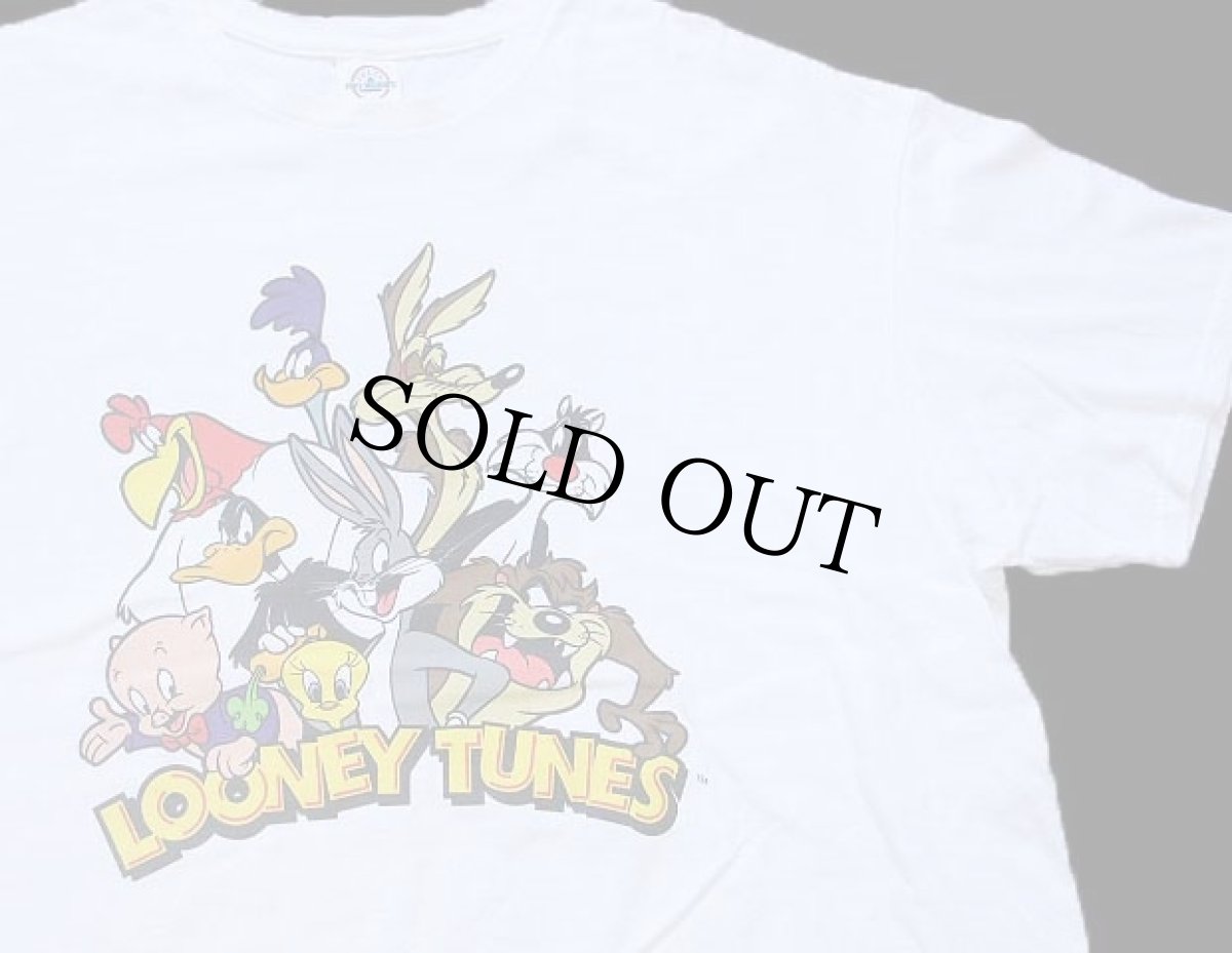 画像1: LOONEY TUNES キャラクター コットンTシャツ 白 XL (1)