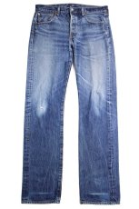 画像2: メキシコ製 Levi'sリーバイス 501 デニムパンツ ヒゲ w33 L34★SDP3311 (2)