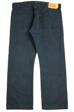画像3: メキシコ製 Levi'sリーバイス 501 後染め ブラック デニムパンツ フェード w38★SDP3244 (3)
