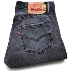 画像1: Levi'sリーバイス 501 USED加工 ブラック デニムパンツ w29 L32★SDP3279 (1)