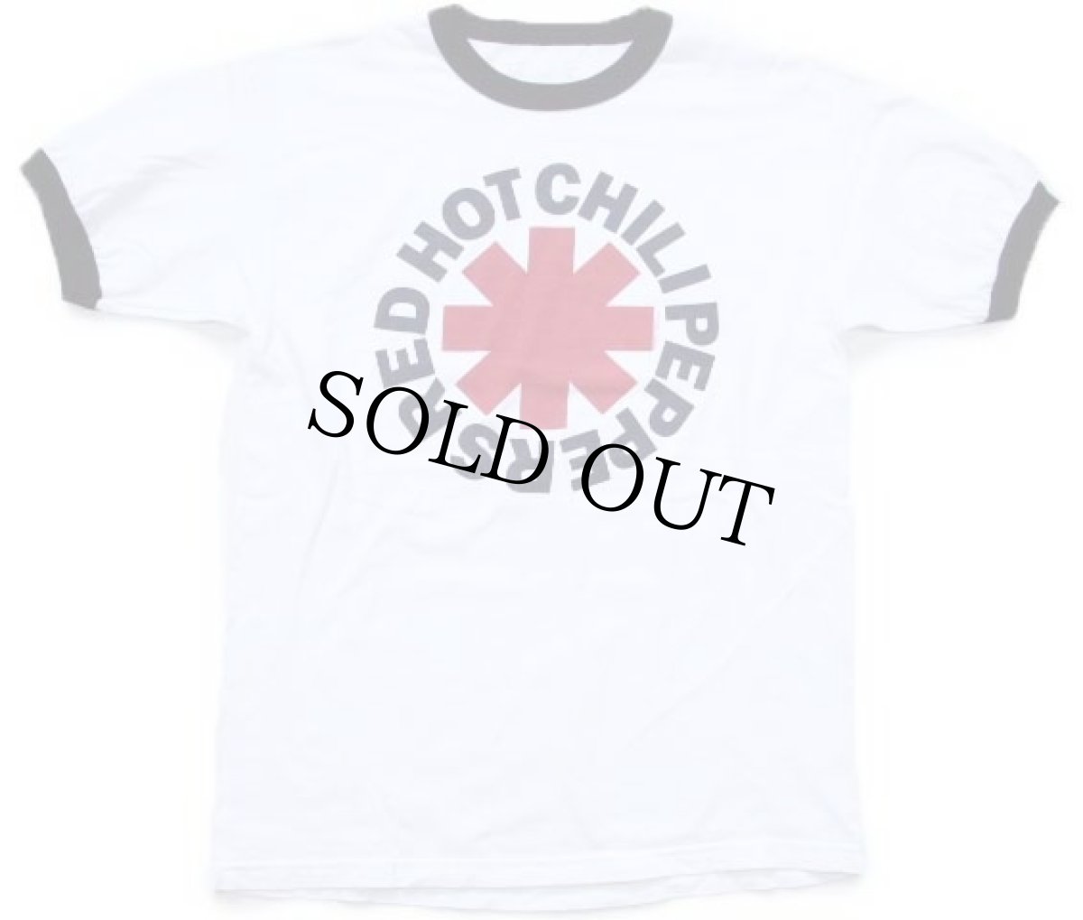 画像2: RED HOT CHILI PEPPERS レッドホットチリペッパーズ コットン バンド リンガーTシャツ 白×黒 L (2)