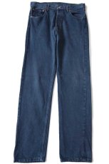 画像2: 90s USA製 Levi'sリーバイス 501 後染め カラーデニムパンツ 紺 w32 (2)