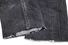 画像10: Levi'sリーバイス 501 ペンキ飛び カットオフ 先染め ブラック デニムパンツ w38★SDP3271 (10)