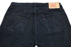 画像5: Levi'sリーバイス 501 後染め ブラック デニムパンツ w38★SDP3043 (5)