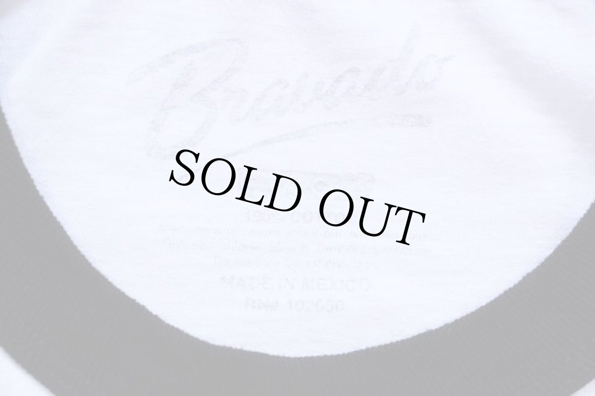 画像4: RED HOT CHILI PEPPERS レッドホットチリペッパーズ コットン バンド リンガーTシャツ 白×黒 L (4)