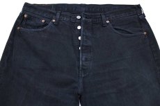 画像4: Levi'sリーバイス 501 後染め ブラック デニムパンツ w38★SDP3043 (4)