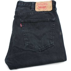 画像1: Levi'sリーバイス 501 後染め ブラック デニムパンツ カスタム w38★SDP3046 (1)