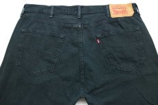 画像5: メキシコ製 Levi'sリーバイス 501 後染め ブラック デニムパンツ フェード w38★SDP3244 (5)
