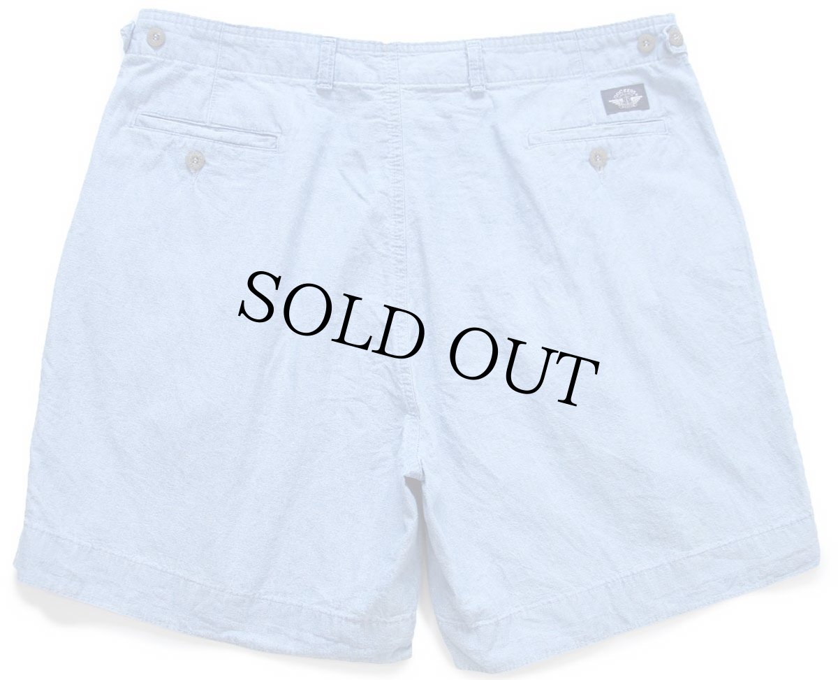 画像2: 90s USA製 DOCKERSドッカーズ ツータック コットン シャンブレー ショートパンツ w38★C Levi'sリーバイス ショーツ (2)