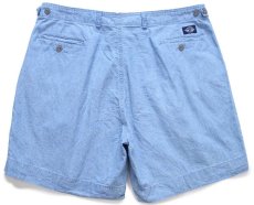 画像2: 90s USA製 DOCKERSドッカーズ ツータック コットン シャンブレー ショートパンツ w38★C Levi'sリーバイス ショーツ (2)