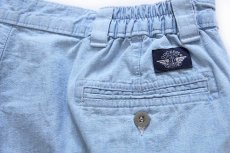 画像6: 90s USA製 DOCKERSドッカーズ ツータック コットン シャンブレー ショートパンツ w38★B Levi'sリーバイス ショーツ (6)