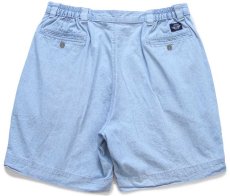 画像2: 90s USA製 DOCKERSドッカーズ ツータック コットン シャンブレー ショートパンツ w38★B Levi'sリーバイス ショーツ (2)