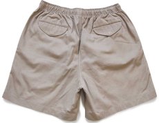 画像2: 90s USA製 LANDS'ENDランズエンド コットン ショートパンツ カーキ L★ショーツ (2)
