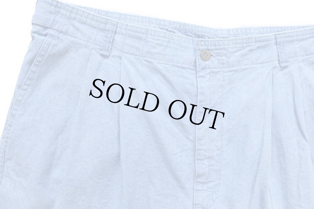 画像3: 90s USA製 DOCKERSドッカーズ ツータック コットン シャンブレー ショートパンツ w38★C Levi'sリーバイス ショーツ (3)