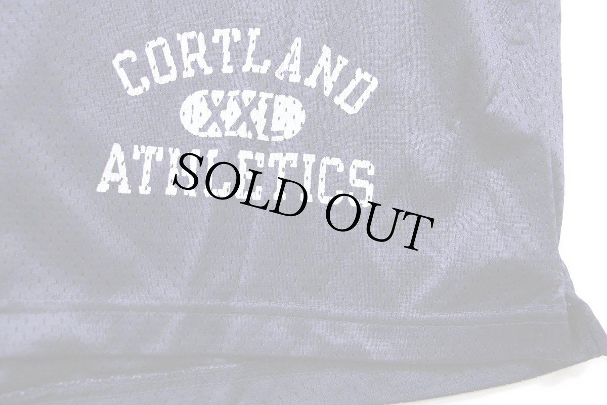 画像5: 80s Championチャンピオン CORTLAND XXL ATHLETICS 三段中抜き メッシュ ショートパンツ 濃紺 XL★ショーツ (5)