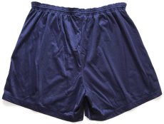 画像2: 80s Championチャンピオン CORTLAND XXL ATHLETICS 三段中抜き メッシュ ショートパンツ 濃紺 XL★ショーツ (2)