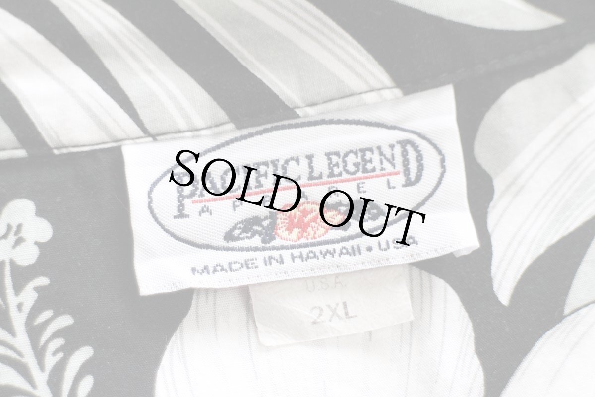 画像4: ハワイ製 PACIFIC LEGEND ハイビスカス柄 オープンカラー コットン アロハシャツ 2XL★特大 (4)