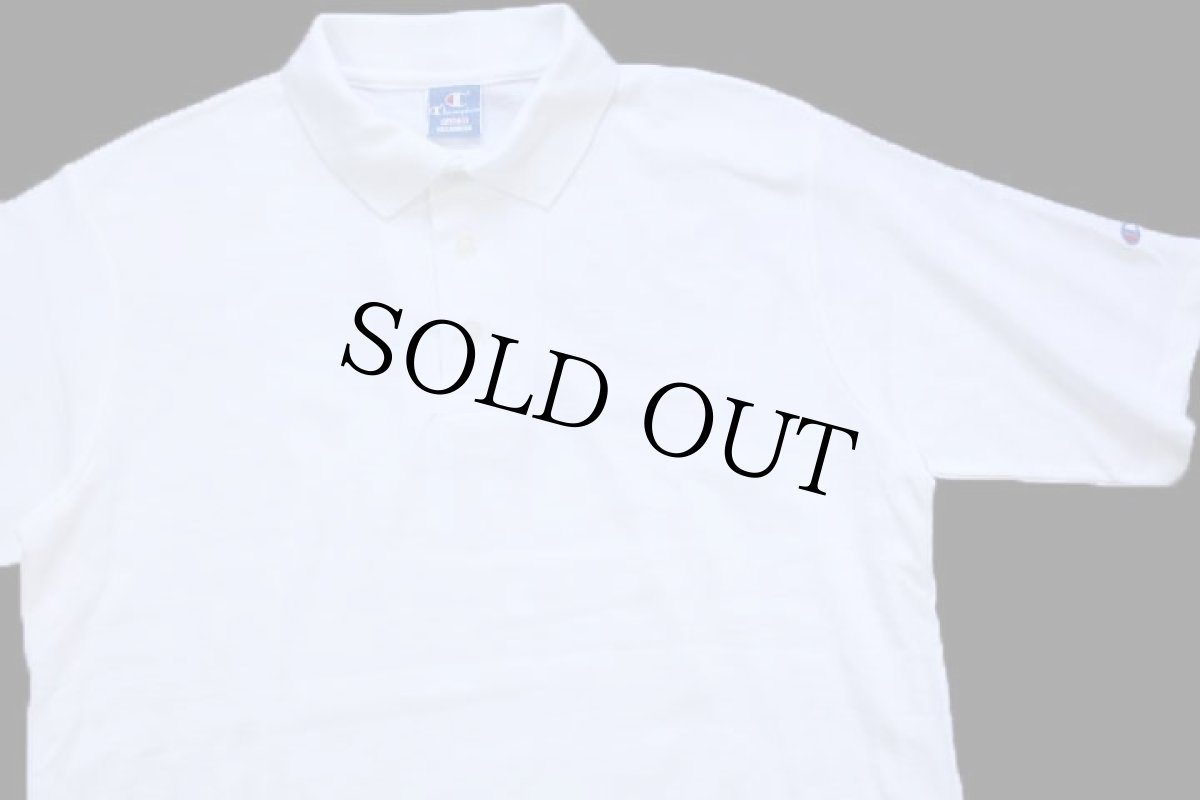 画像3: 90s USA製 Championチャンピオン 無地 鹿の子 ポロシャツ 白 (3)