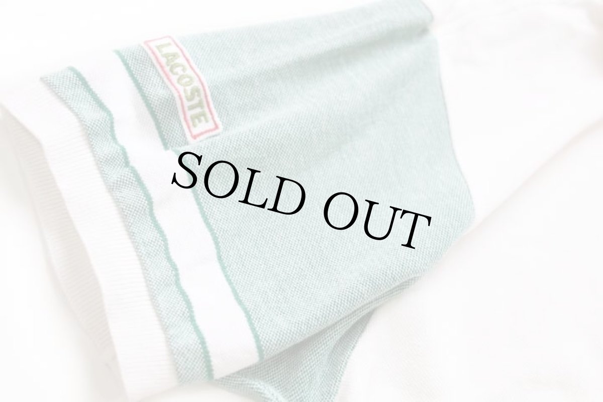 画像6: 70s フランス製 CHEMISE LACOSTE ラコステ 切り替え コットン 鹿の子 ポロシャツ 白 4 (6)