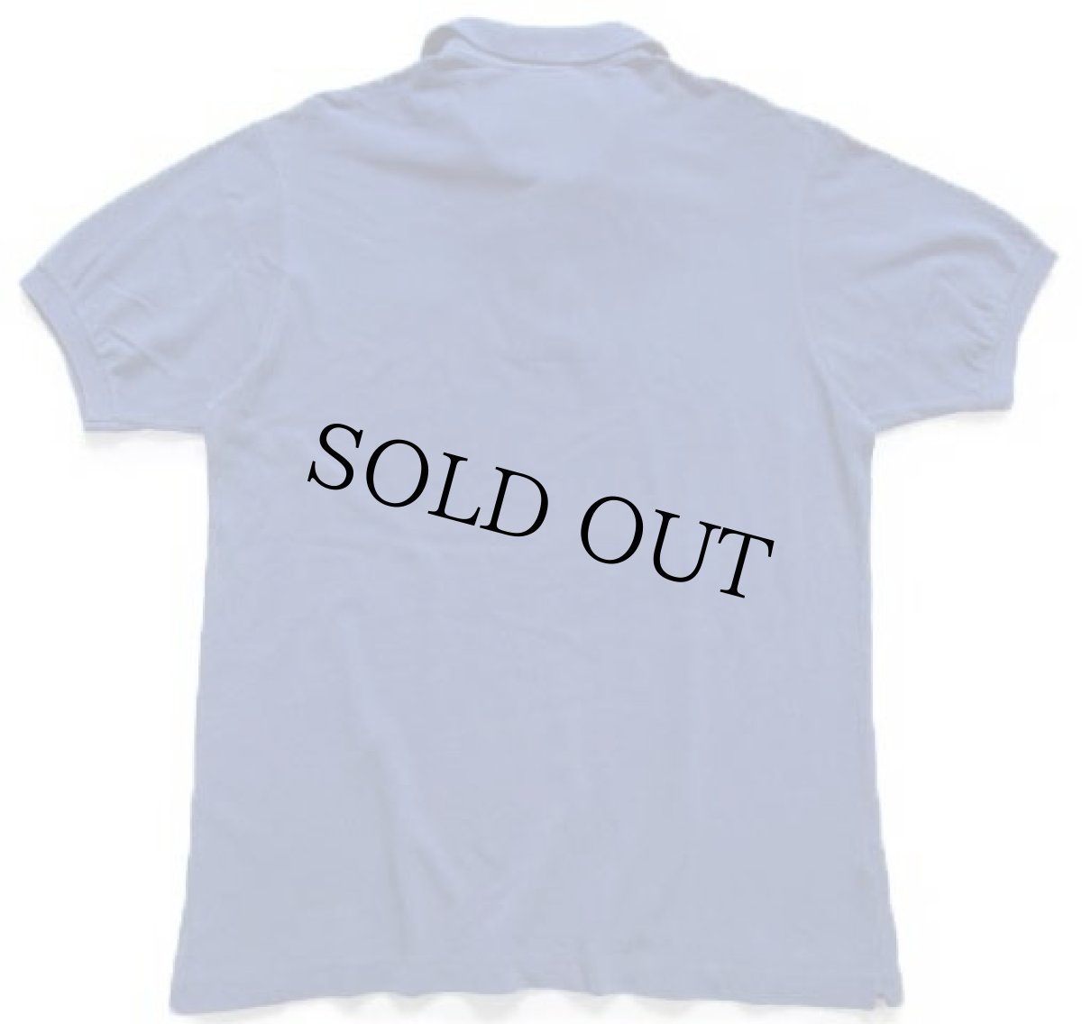 画像2: 70s フランス製 CHEMISE LACOSTE ラコステ ワンポイント コットン 鹿の子 ポロシャツ 青 5★246 (2)