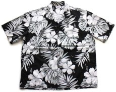 画像1: ハワイ製 PACIFIC LEGEND ハイビスカス柄 オープンカラー コットン アロハシャツ 2XL★特大 (1)