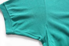 画像6: 80s フランス製 CHEMISE LACOSTE ラコステ ワンポイント コットン 鹿の子 ポロシャツ エメラルドグリーン 5★247 (6)
