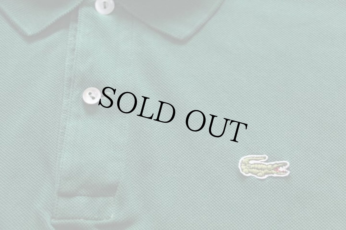 画像5: 70s フランス製 CHEMISE LACOSTE ラコステ ワンポイント コットン 鹿の子 ポロシャツ 緑 7★248 (5)