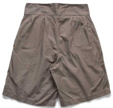 画像2: 00s イタリア軍 ツータック コットンツイル グルカショーツ ショートパンツ グレーブラウン 1★B (2)