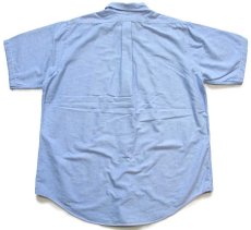 画像2: 90s USA製 Brooks Brothersブルックスブラザーズ SPORT SHIRT ワンポイント ボタンダウン 半袖 オックスフォード コットンシャツ L (2)