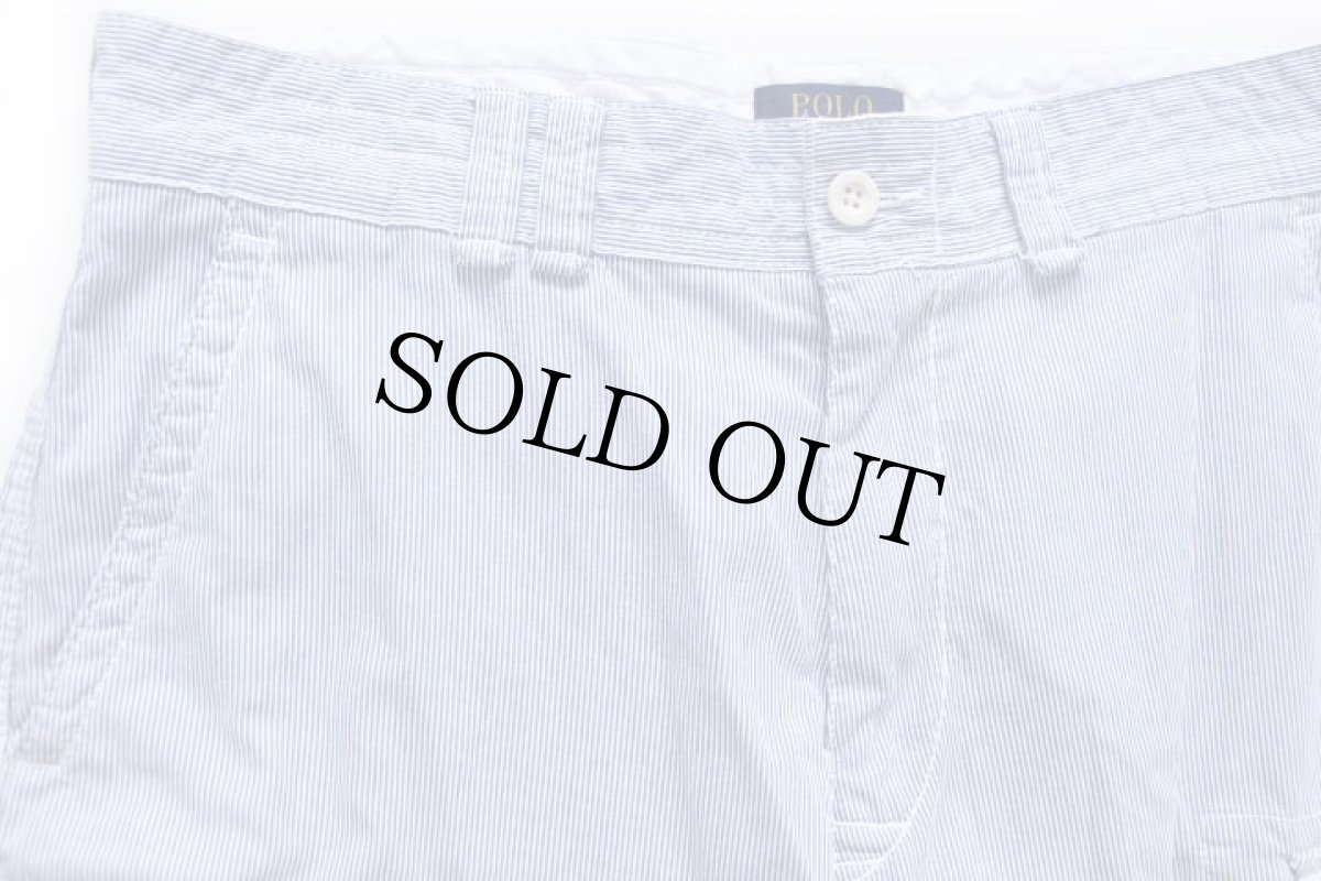 画像3: ポロ ラルフローレン ストライプ コットン カーゴ ショートパンツ 34★ショーツ (3)