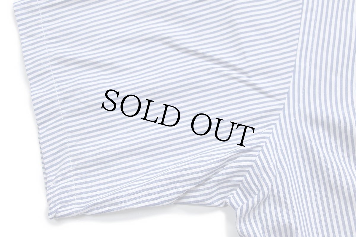 画像6: 00s ラルフローレン YARMOUTH ストライプ ボタンダウン 半袖 ピンポイント オックスフォード コットンシャツ 紺×白 44-88 (6)