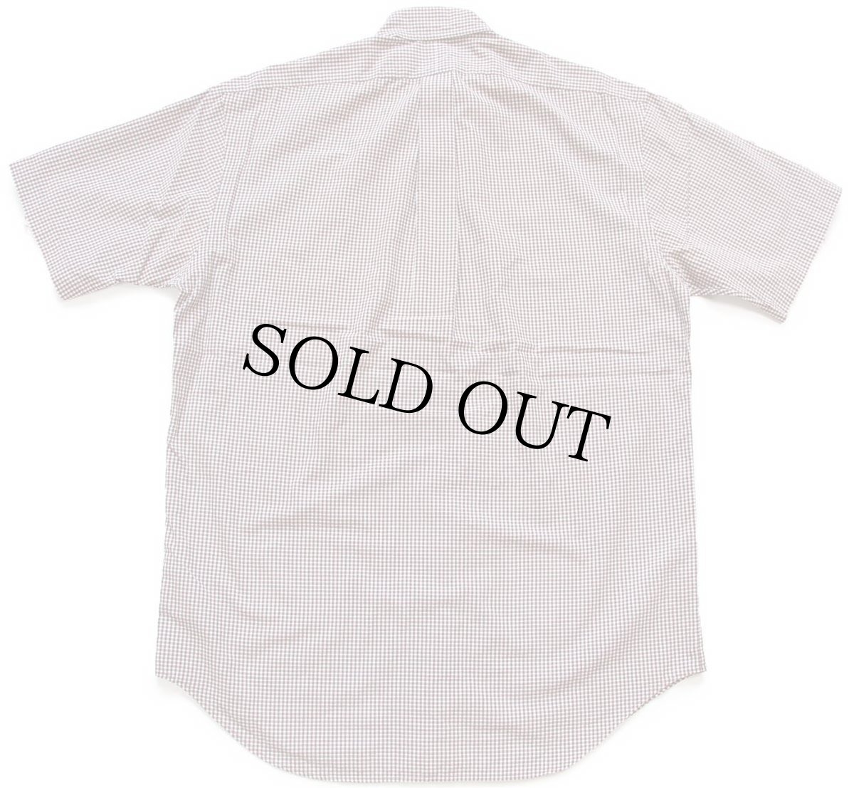 画像2: 00s ラルフローレン BLAKE ギンガムチェック ボタンダウン 半袖 コットンシャツ 茶×白 S (2)