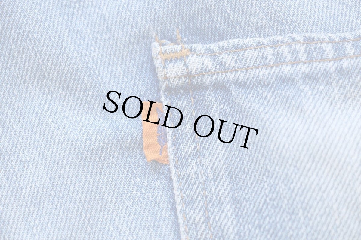 画像5: 70s Levi'sリーバイス 葉っぱタブ 567 カットオフ デニム ショートパンツ ヒゲ W34★ショーツ (5)