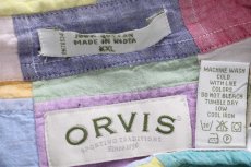 画像5: 00s ORVISオービス パッチワーク ボタンダウン 半袖 コットンシャツ XXL★インド綿 特大 (5)