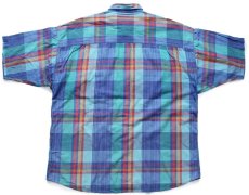 画像2: 80s INDIANA REPUBLIC マドラスチェック 半袖 コットンシャツ XL★インド綿 (2)