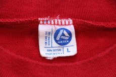 画像4: 70s USA製 ARTEX OKLAHOMA FOOTBALL SOONERS アメフト コットン フットボールTシャツ 濃赤 (4)