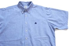 画像3: 90s USA製 Brooks Brothersブルックスブラザーズ SPORT SHIRT ワンポイント ボタンダウン 半袖 オックスフォード コットンシャツ L (3)