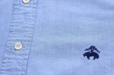 画像5: 90s USA製 Brooks Brothersブルックスブラザーズ SPORT SHIRT ワンポイント ボタンダウン 半袖 オックスフォード コットンシャツ L (5)