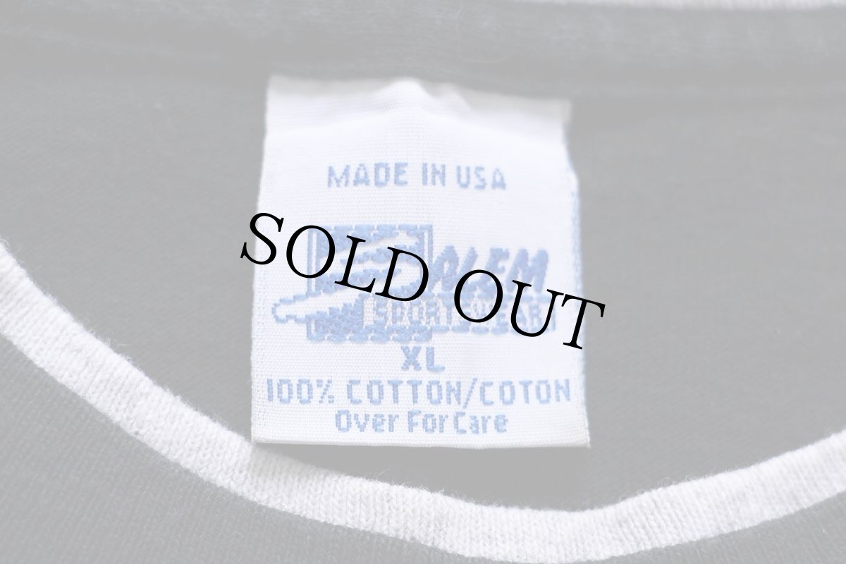 画像4: 90s USA製 SALEM NFL DALLAS COWBOYS レイヤードネック&スリーブ 編み込み カスタム コットンTシャツ 黒 XL (4)