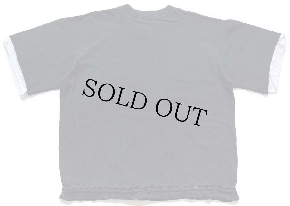 画像2: 90s USA製 SALEM NFL DALLAS COWBOYS レイヤードネック&スリーブ 編み込み カスタム コットンTシャツ 黒 XL (2)