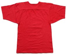 画像3: 80s OSU OHIO STATE BUCKEYES アメフト Vネック コットン フットボールTシャツ 赤 (3)