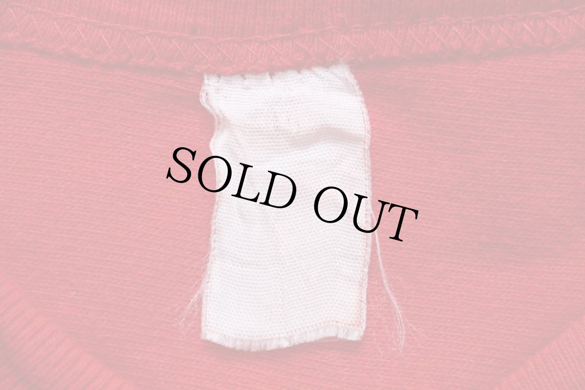 画像5: 80s OSU OHIO STATE BUCKEYES アメフト Vネック コットン フットボールTシャツ 赤 (5)