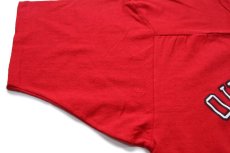 画像6: 80s OSU OHIO STATE BUCKEYES アメフト Vネック コットン フットボールTシャツ 赤 (6)