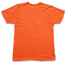 画像2: 80s NFL BRONCOS アメフト ひび割れプリント リバーシブルTシャツ オレンジ×杢グレー (2)