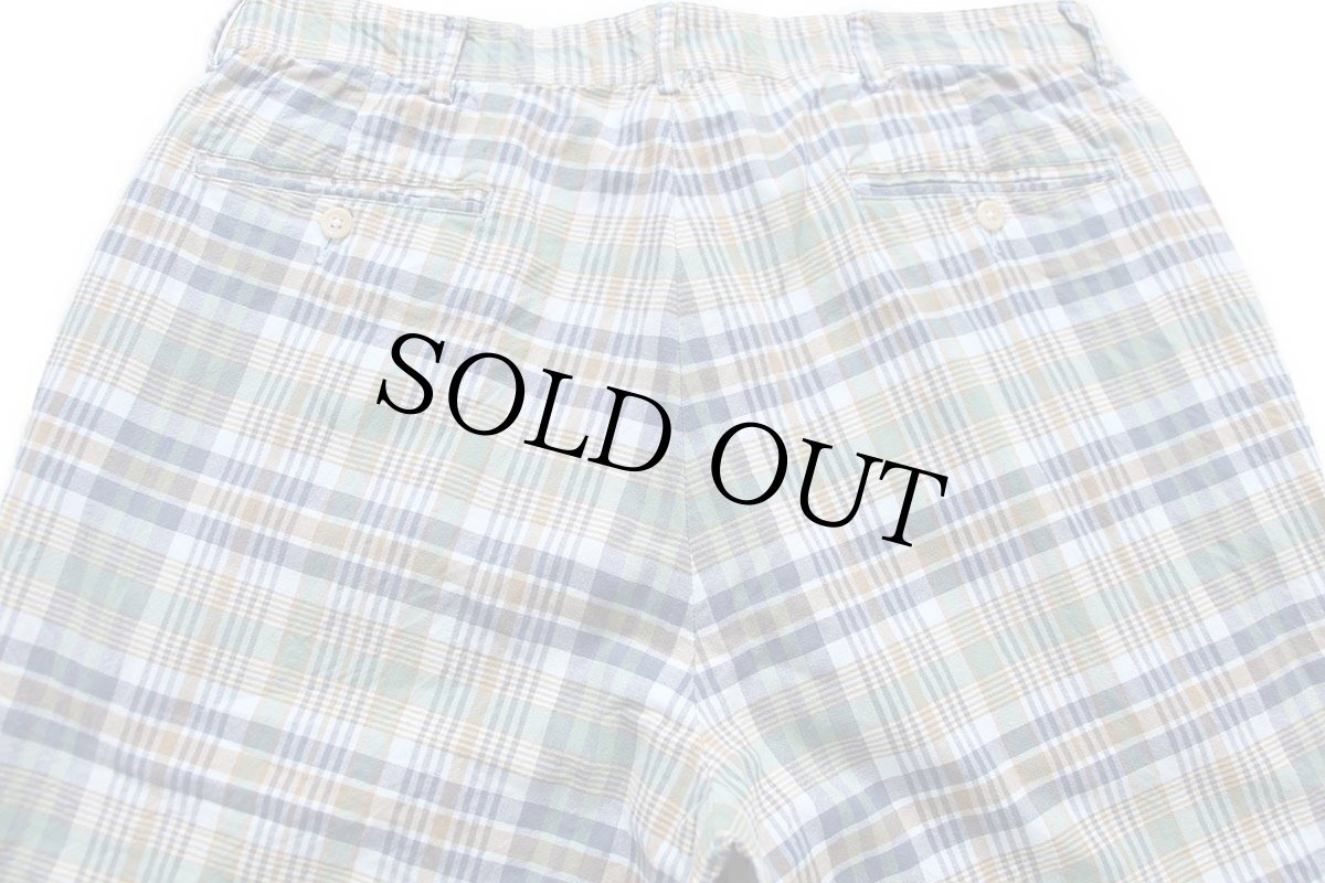 画像4: 90s ポロ ラルフローレン マドラスチェック コットン ショートパンツ w34★ショーツ インド綿 (4)