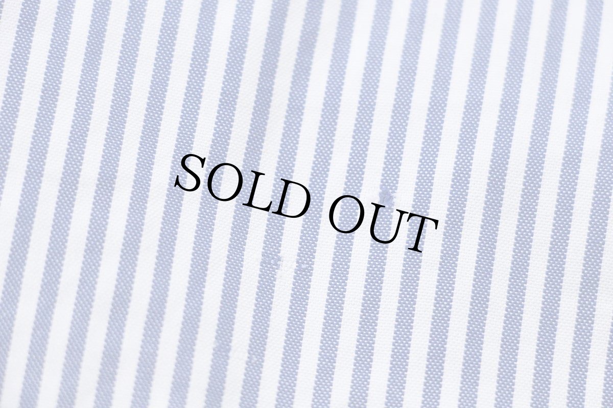 画像7: 00s ラルフローレン YARMOUTH ストライプ ボタンダウン 半袖 ピンポイント オックスフォード コットンシャツ 紺×白 44-88 (7)