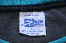 画像5: 90s USA製 SALEM NFL MIAMI DOLPHINS レイヤードネック&スリーブ コットンTシャツ 黒 フェード XL (5)